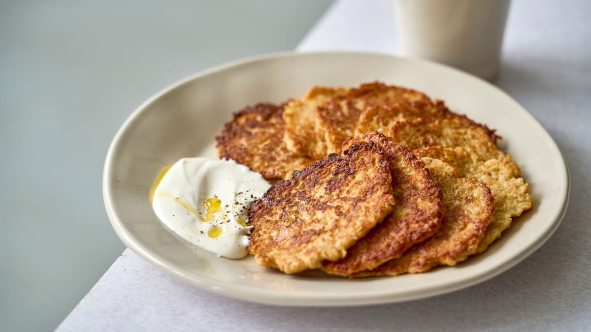 Auzu pārslu pankūkas ar sieru
