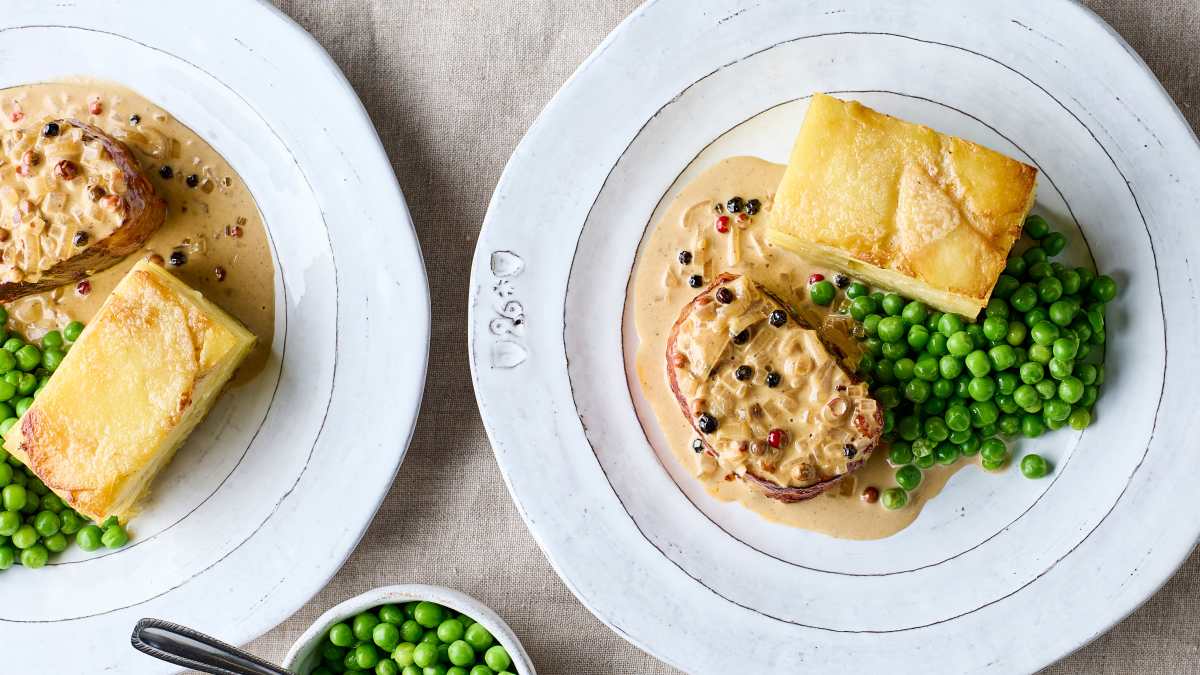 Maltās gaļas cepetis ar kartupeļu sacepumu