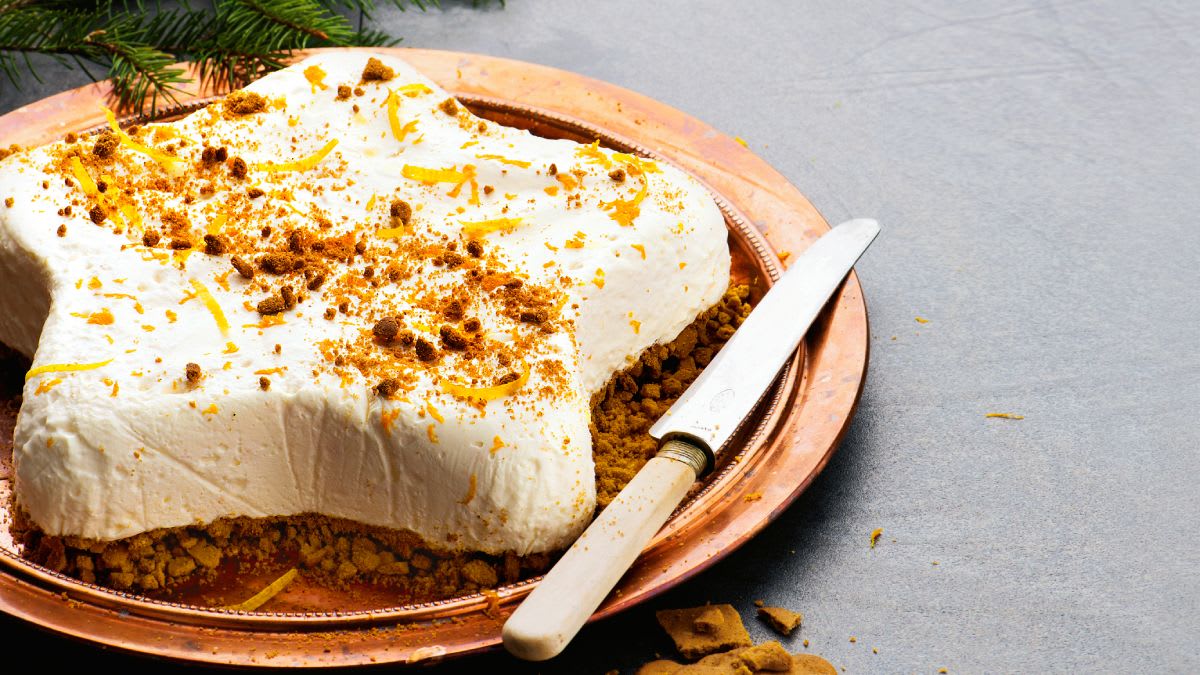 Külmutatud juustukook apelsini ja piparkookidega
