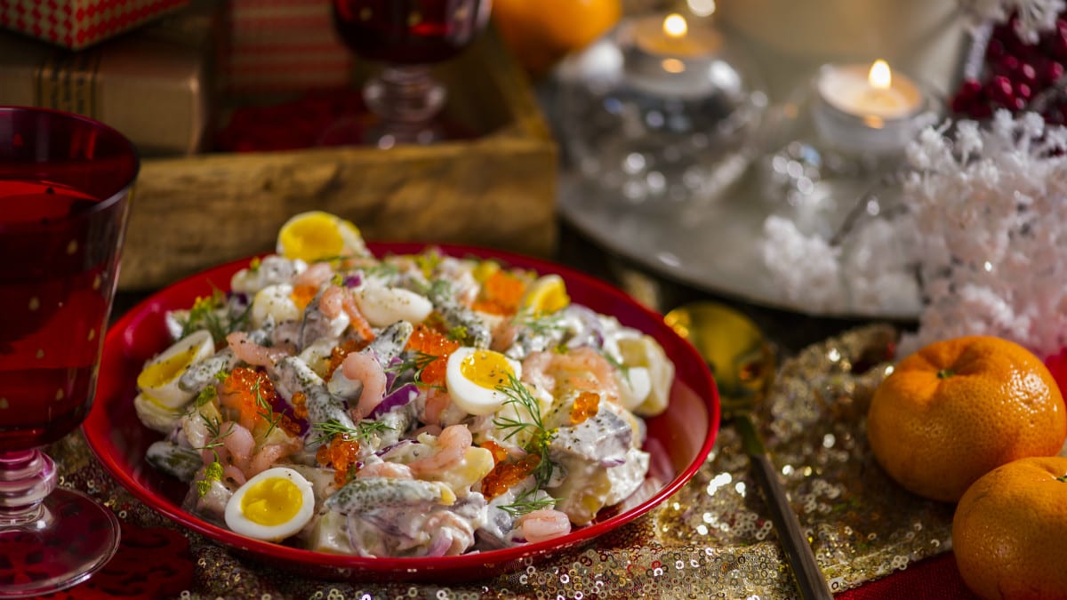 Kartulisalat heeringa ja kalamarjaga