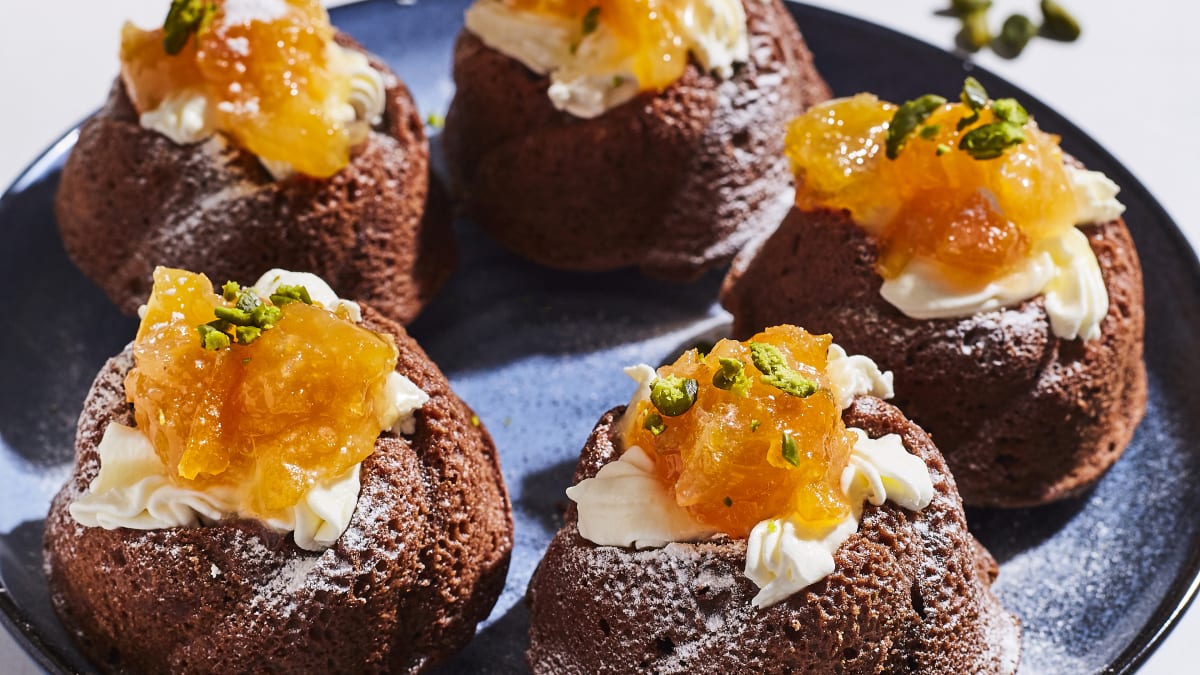 Šokolādes un mandarīnu braunijs