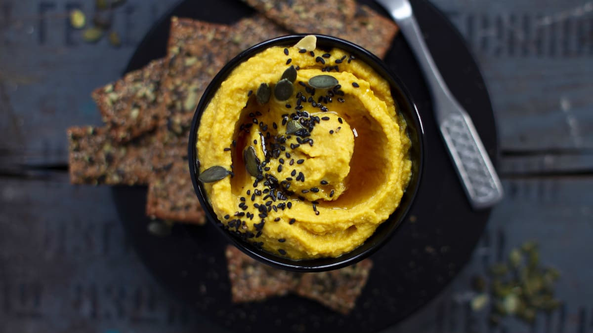 Cayenne’i pipra ja kõrvitsa hummus