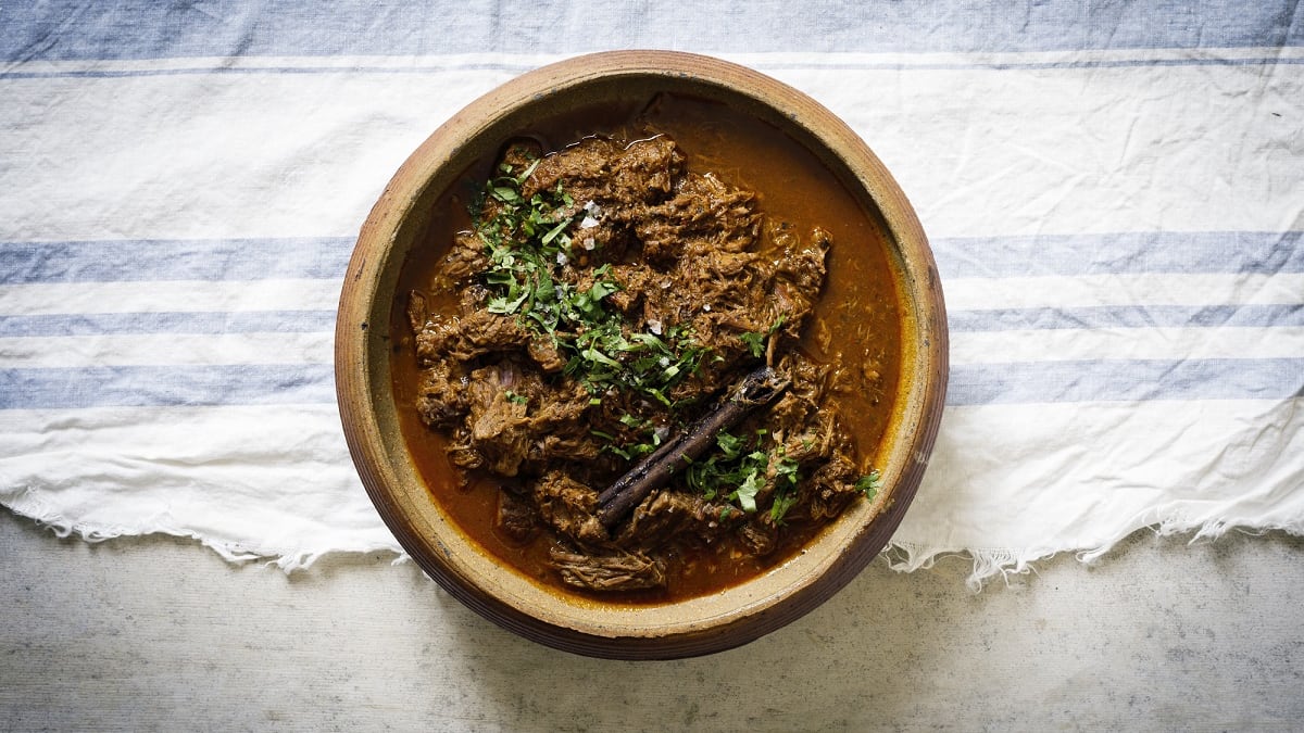 Aeglaselt keedetud veise turjatüki chili con carne šokolaadiga