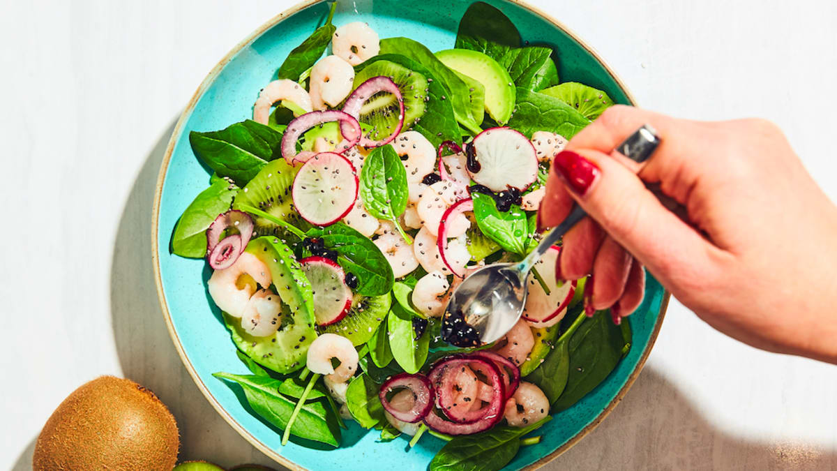 Kivi salāti ar garnelēm