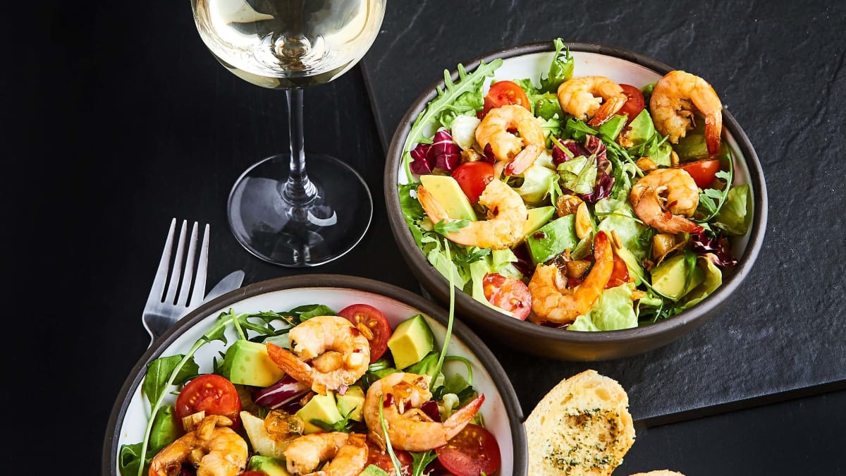 Elegantie garneļu salāti
