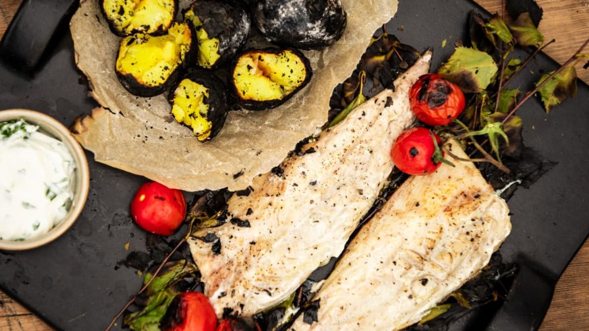 Kaseviha sees grillitud makrell