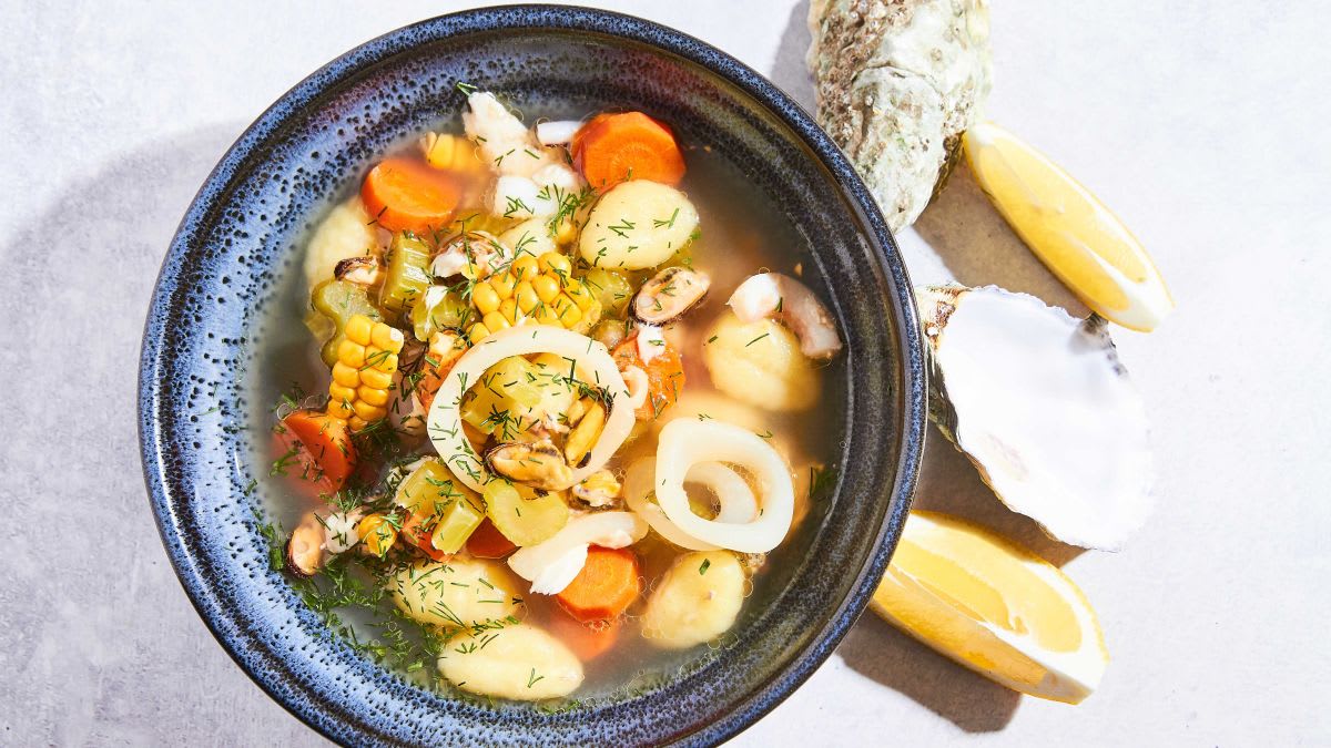 Jūras zupa ar njoki