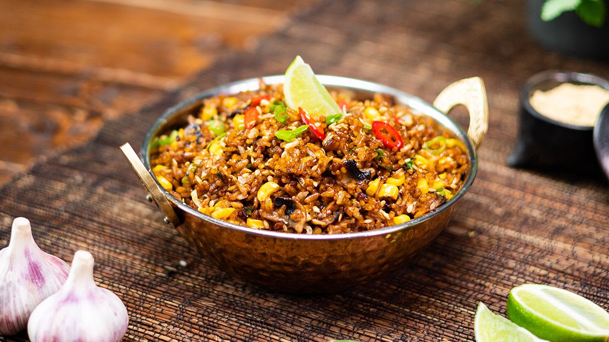 Praetud riis seentega 