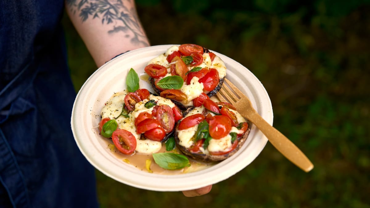 Pildītas portobello sēnes