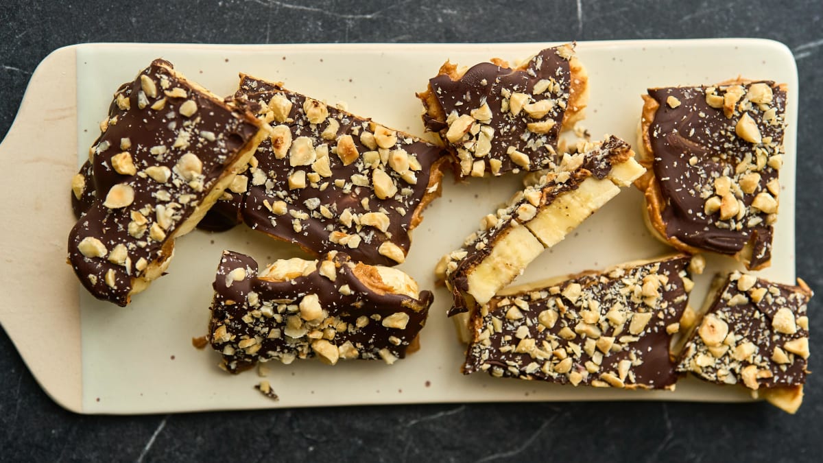 Banānu un zemesriekstu sviesta našķi