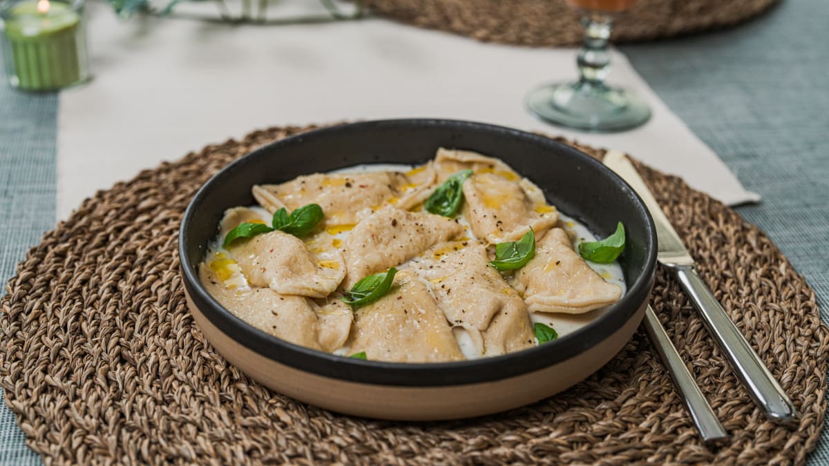 Ravioli ar vistas gaļas pildījumu