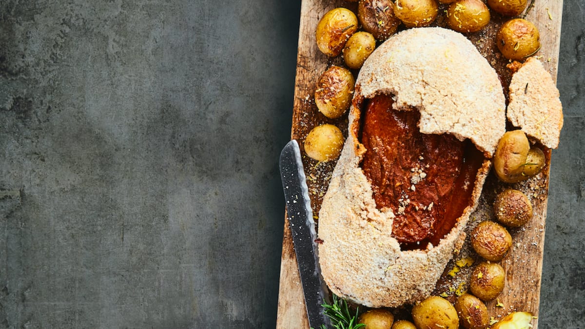 Sāls mīklā cepta teļa gaļa