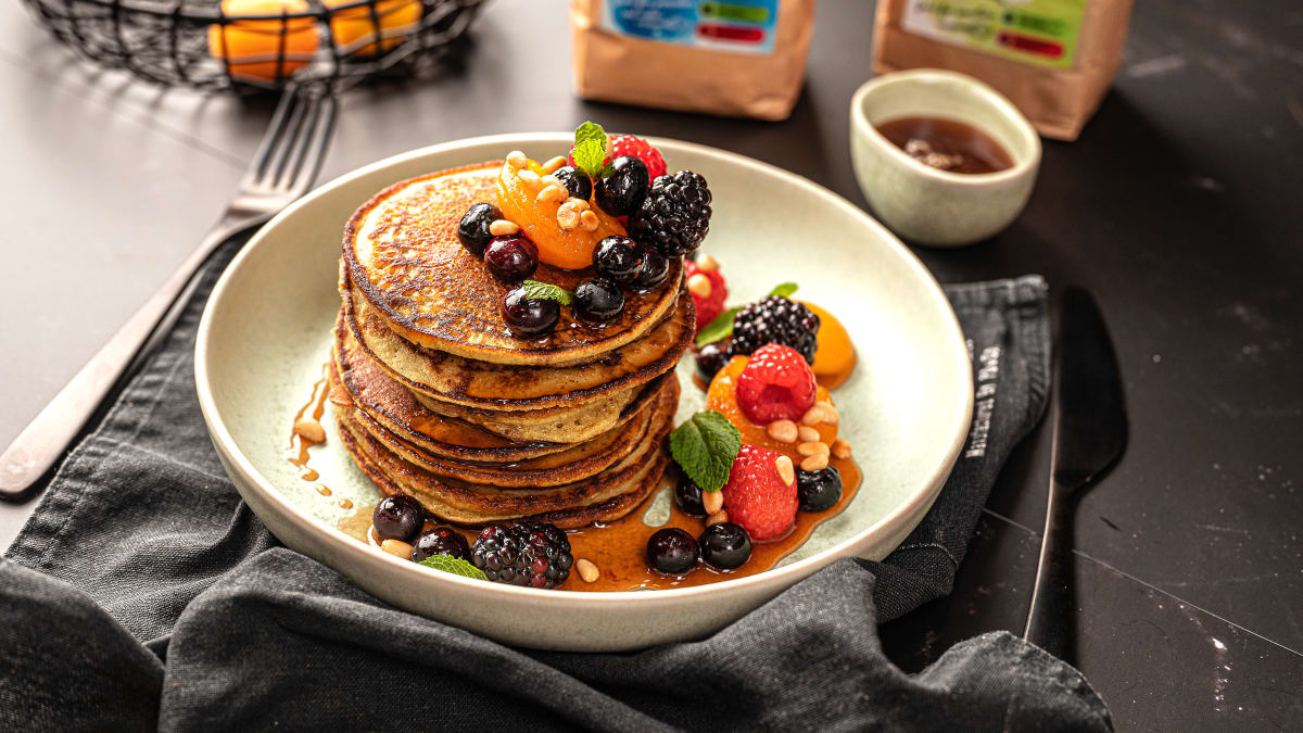 Pannkoogid kookos- ja kõrvitsaseemnejahust