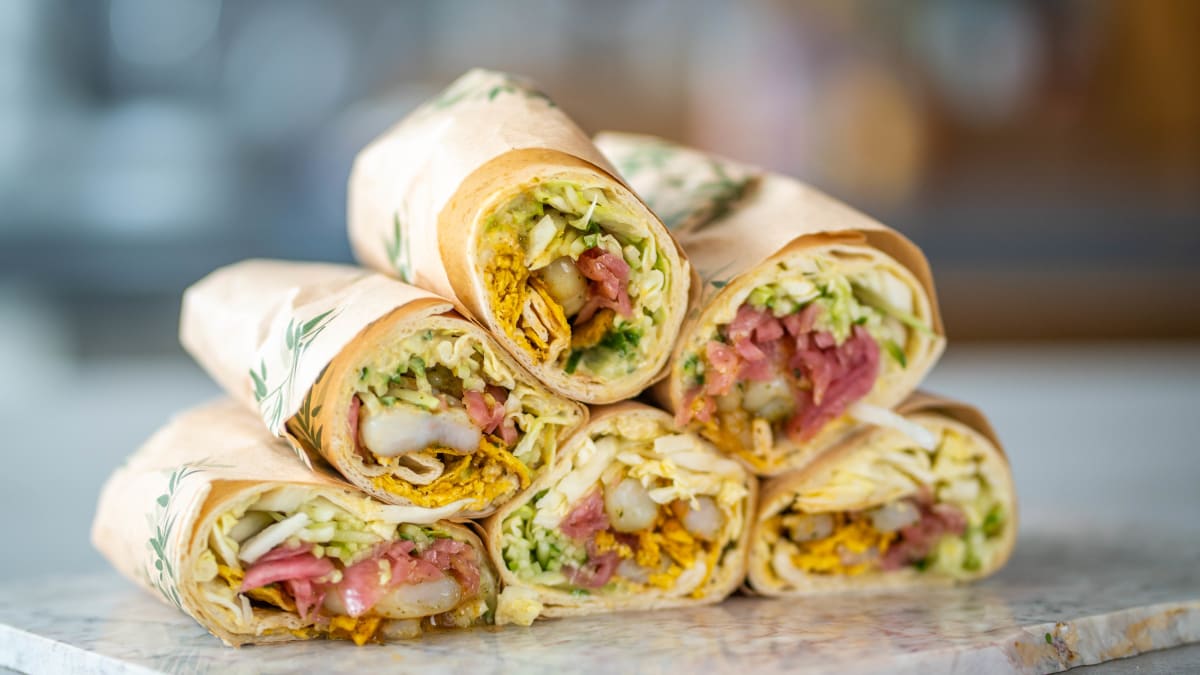 Tortilja krevettide ja troopilise salsakastmega