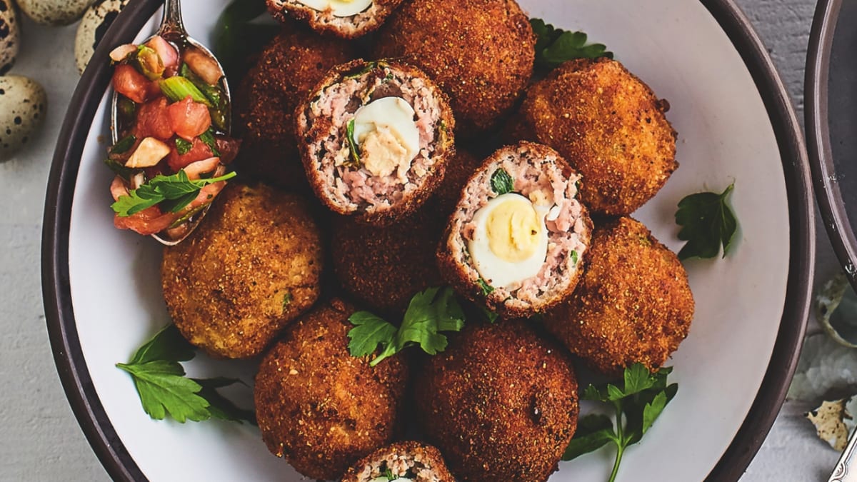 Skotu olas ar franču „bois boudran” mērci