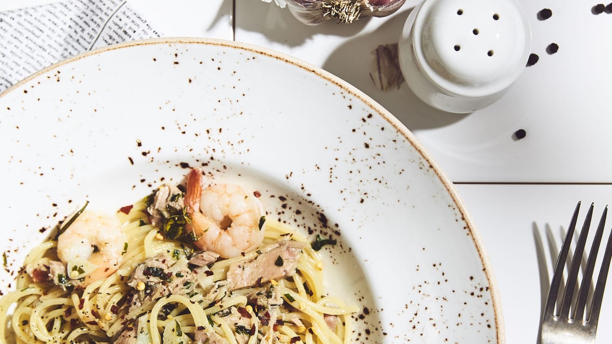 Vieglie tunča spageti