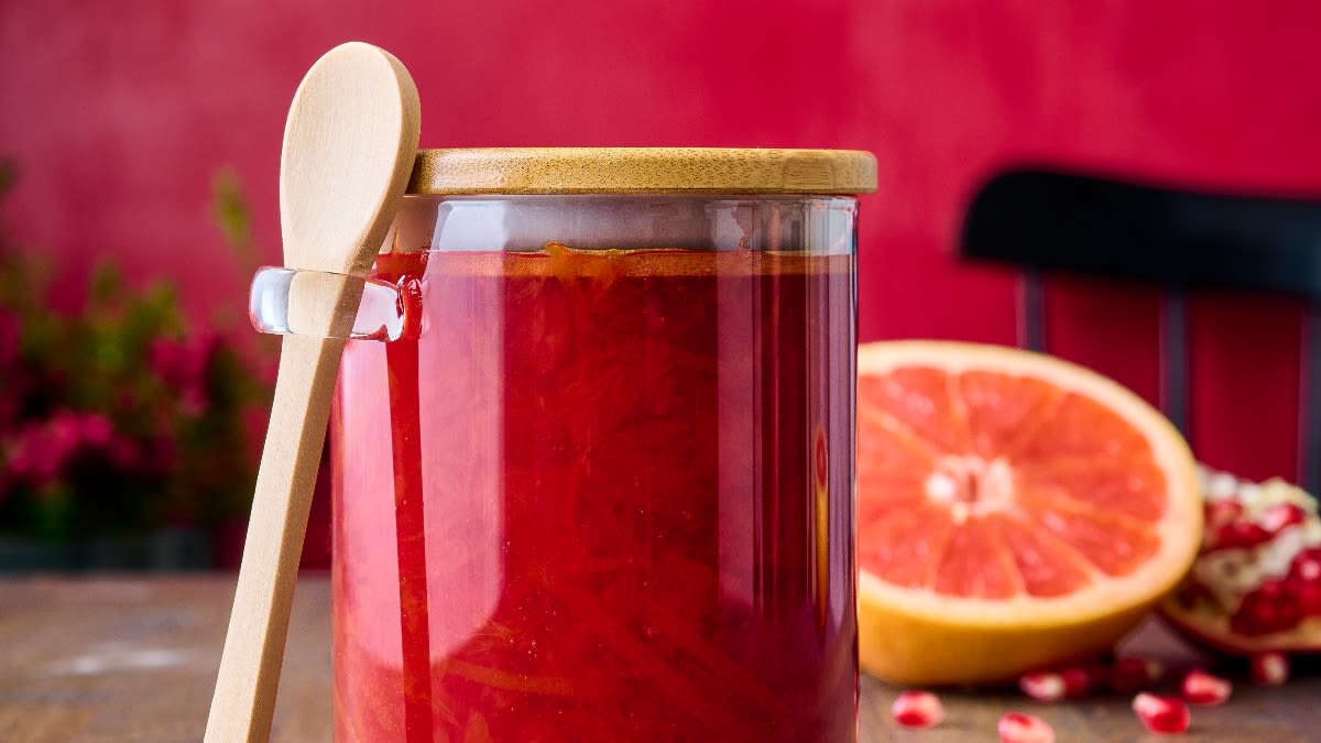 Raudonųjų greipfrutų ir granatų marmeladas