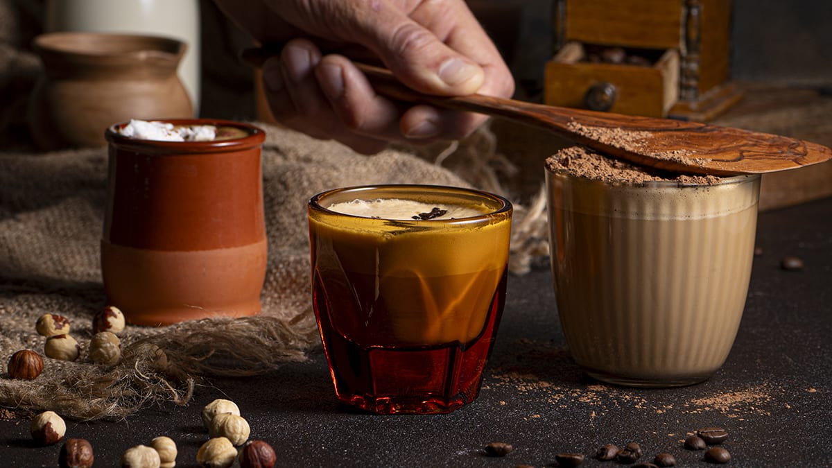 3 dažādi kafijas dzērieni