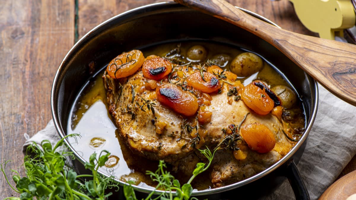 Tītara krūtiņas cepetis ar aprikozēm