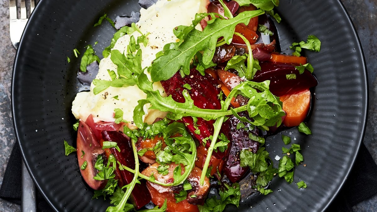 Punapeedihautis punase veini ja portobelloga