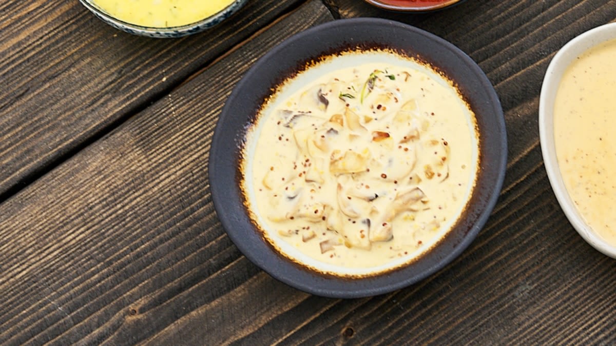 Grybų ir grūdėtųjų garstyčių padažas