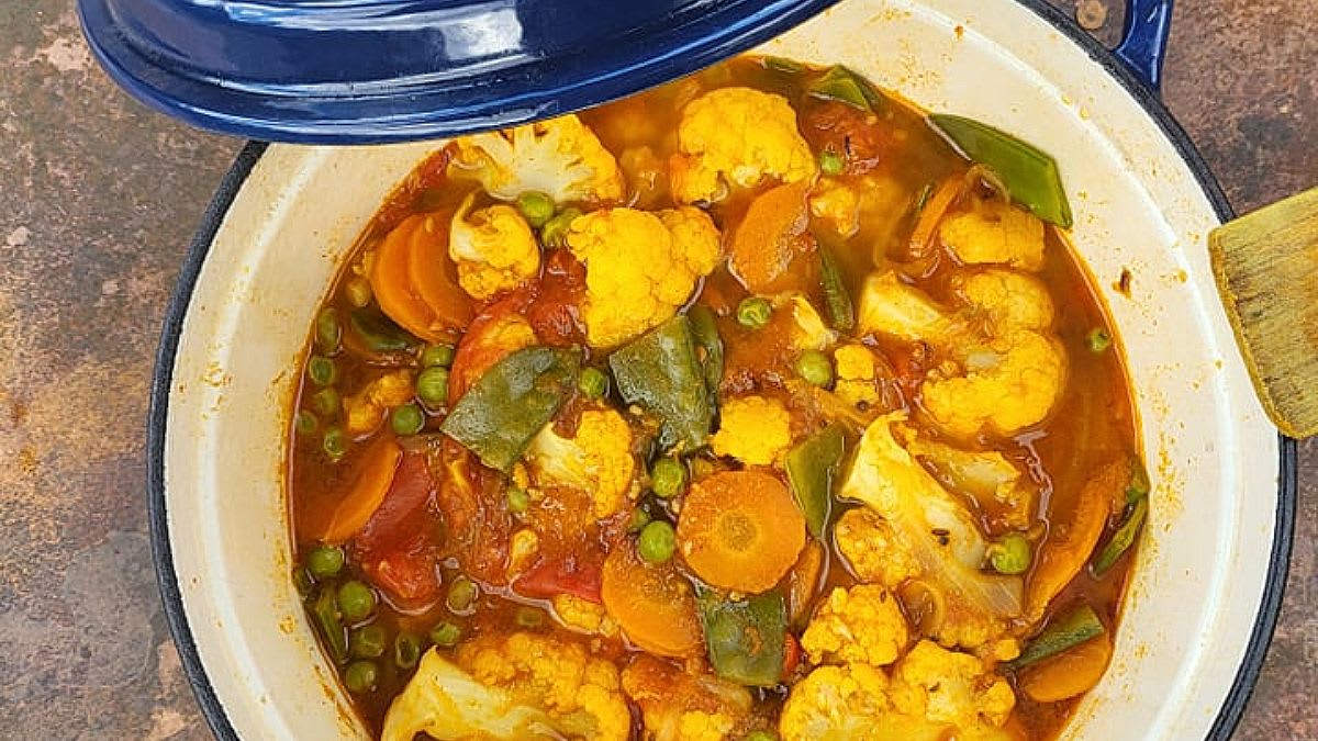 Indiškas daržovių karis