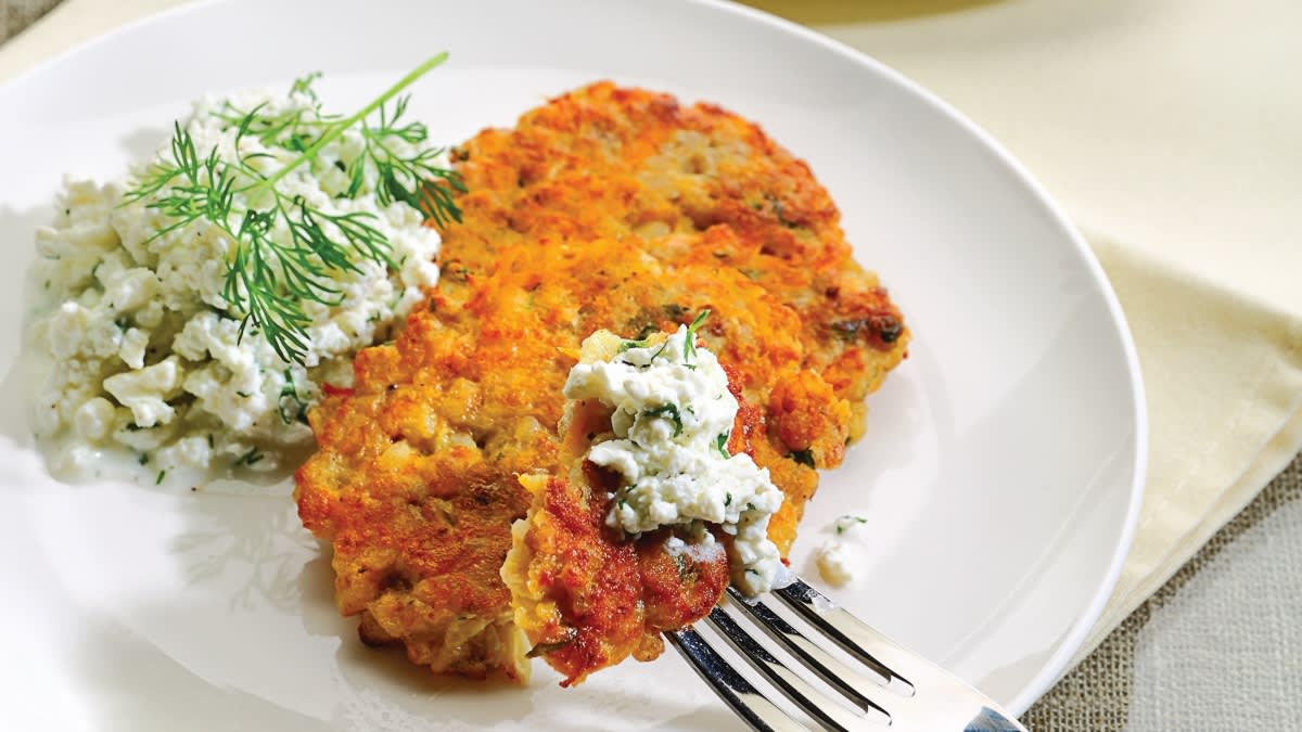 Grikių blynai su varške ir morkomis