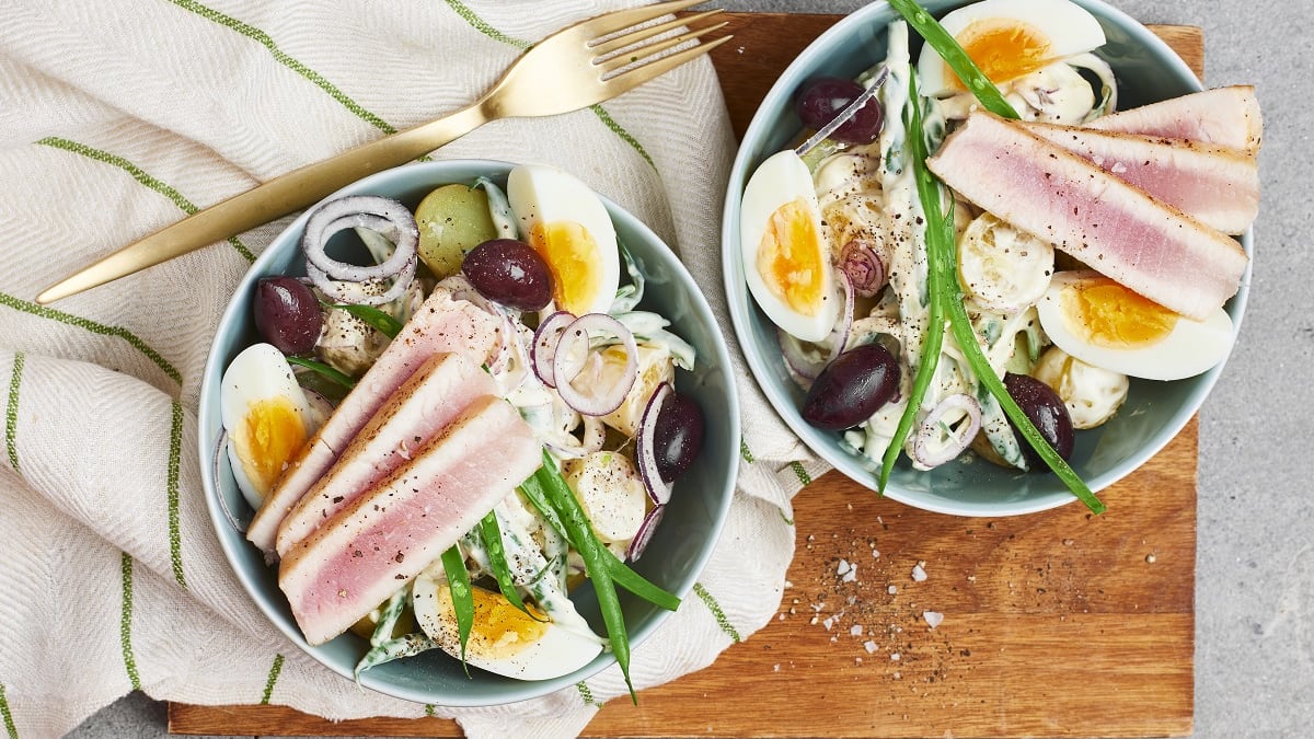 Küpsetatud tuunikala anšoovisekreemiga