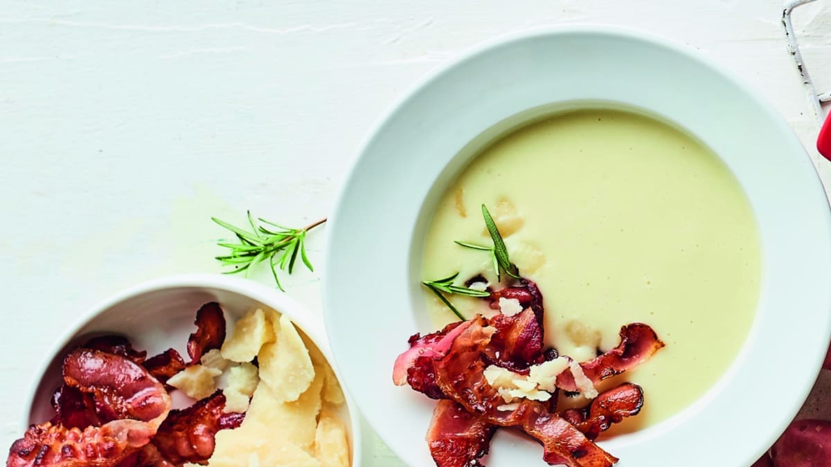 Kartupeļu krēmzupa ar čurkstīti