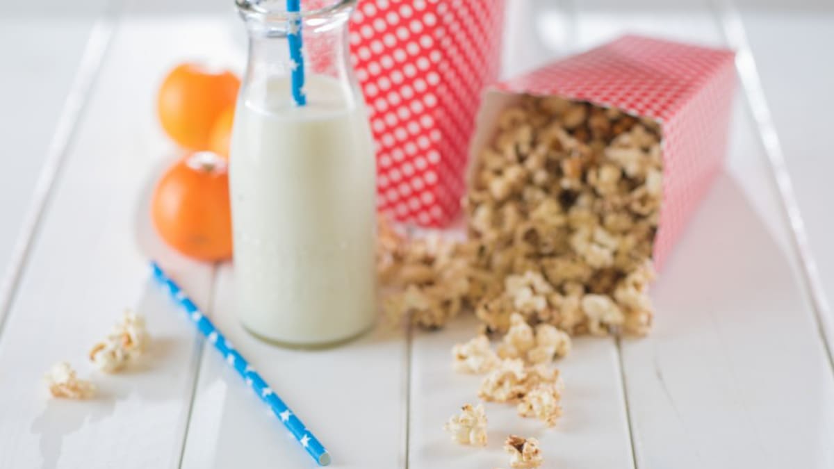 Kanēļa-mandarīnu popkorns