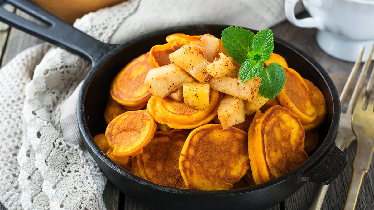 Ķirbju kanēļa pankūkas