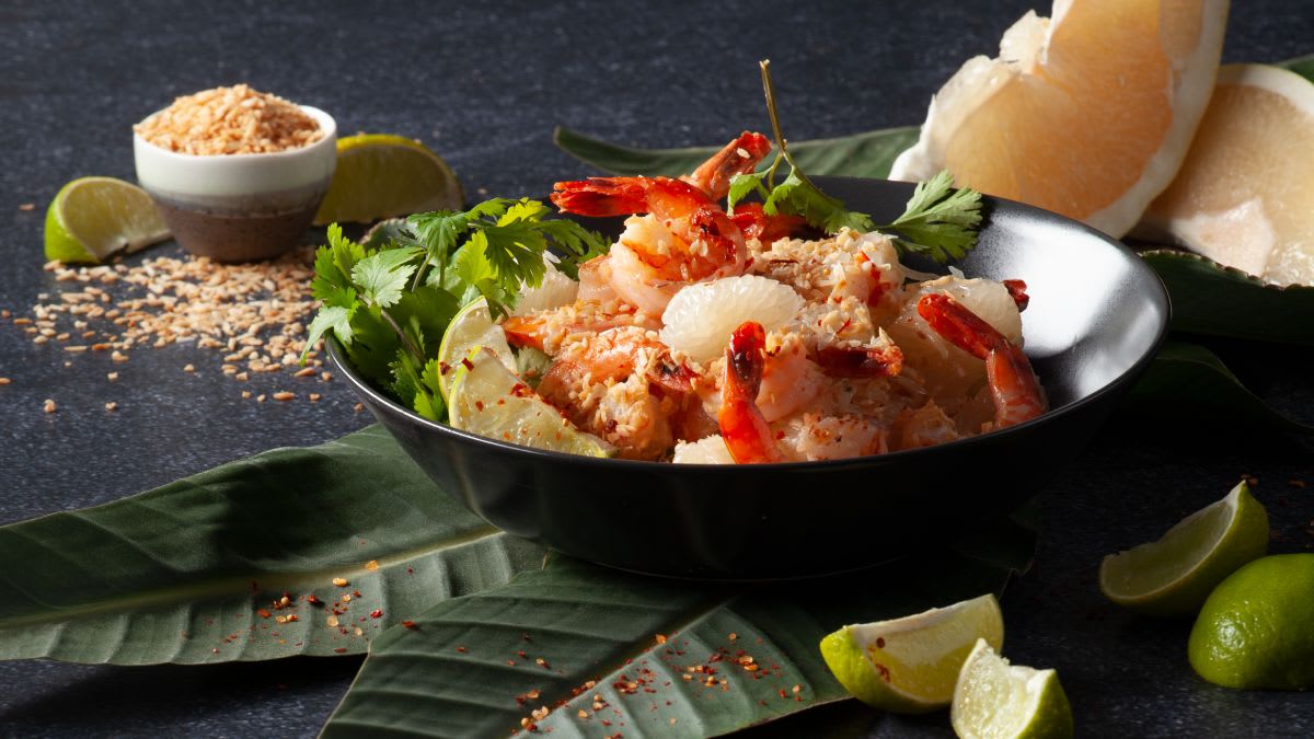 Pomelo - garneļu  salāti