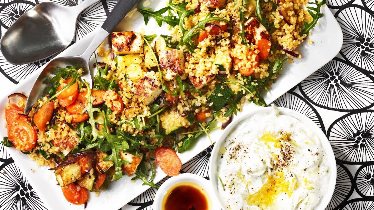 Bulguro salotos su halumiu