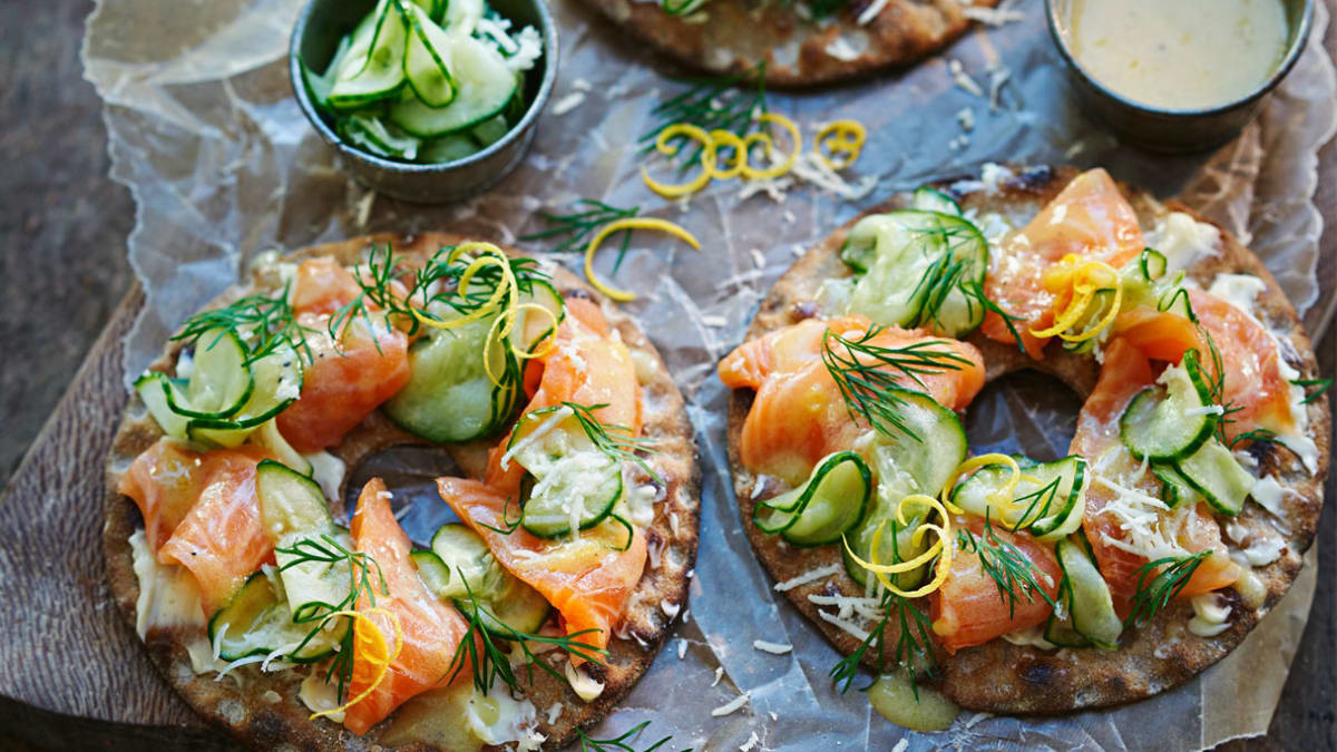 Sumuštiniai su meduje ir garstyčiose marinuota lašiša