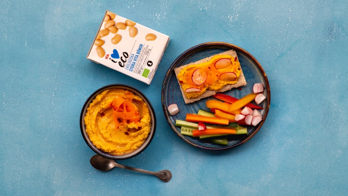 Sviestinių pupelių ir morkų užtepėlė