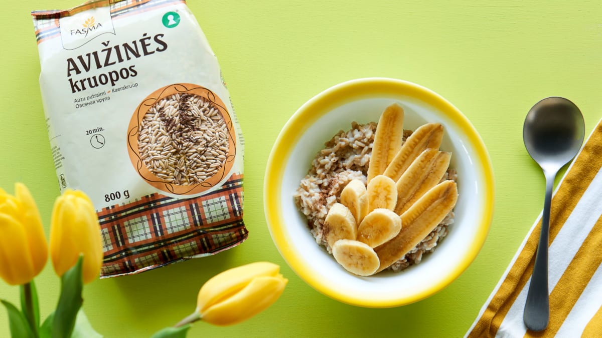 Avižinių kruopų pusryčių košė