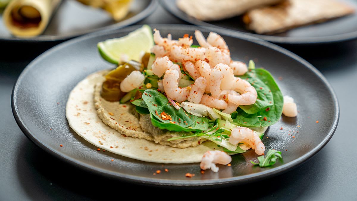 Minkšti tacos su krevetėmis