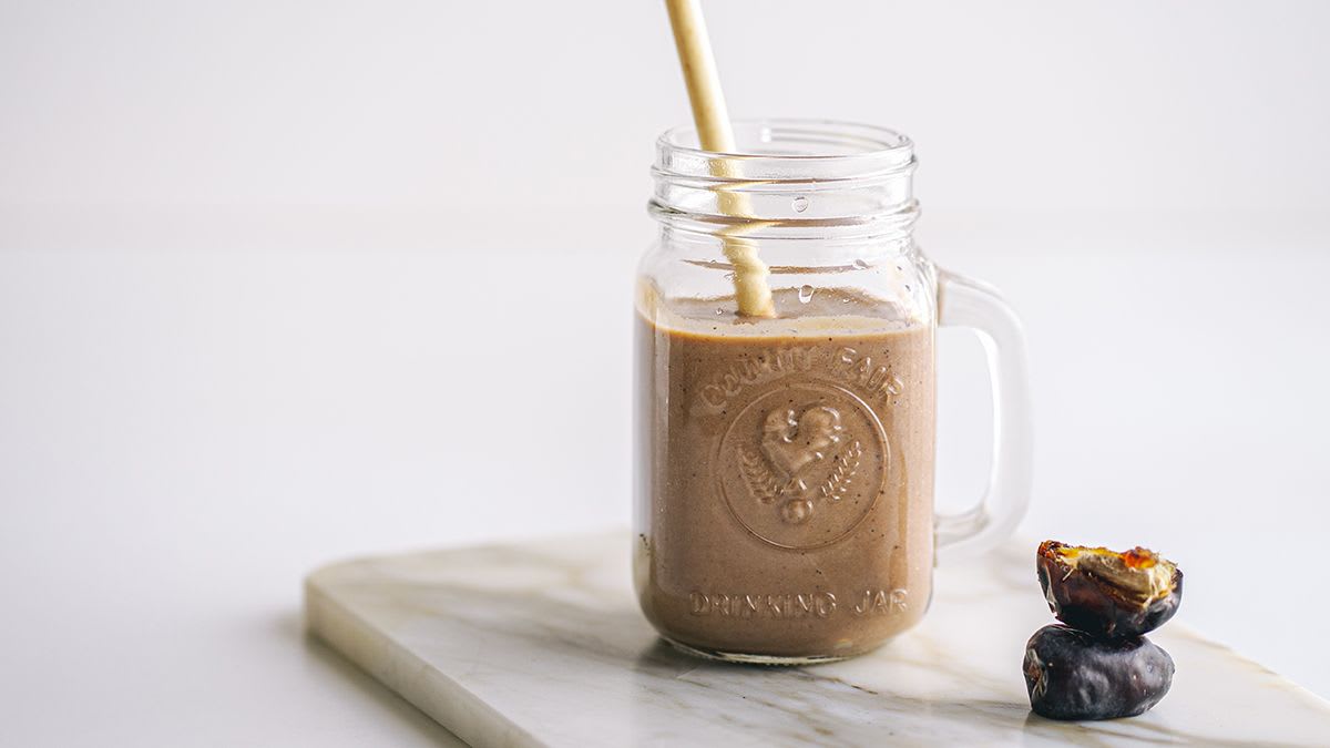 Veganiškas kakavos kokteilis