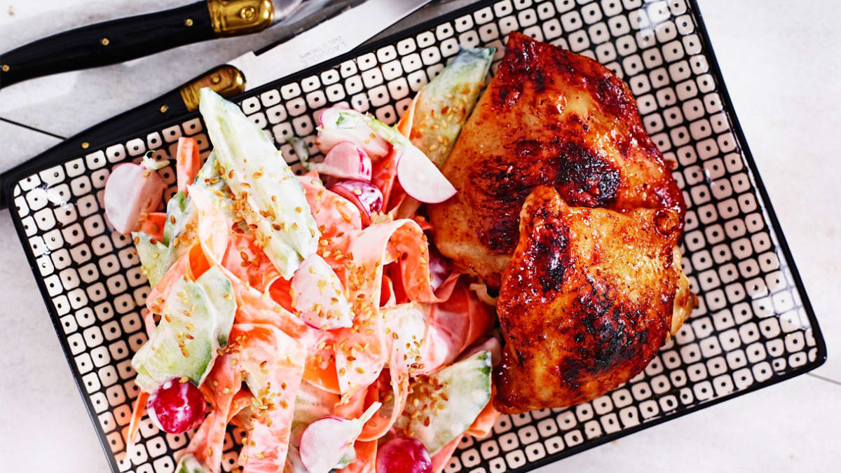 Vištiena su traškiomis daržovėmis