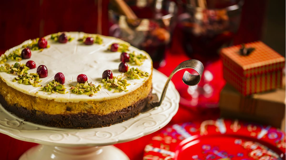 Piparkoogipõhjal vürtsikas juustukook