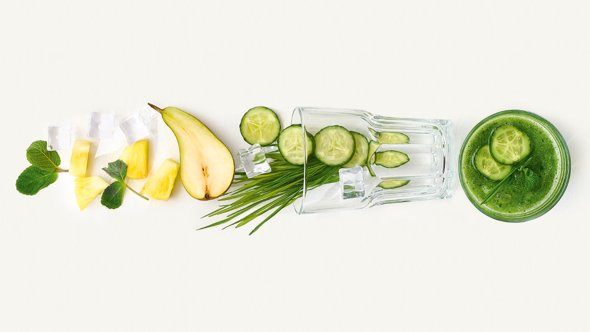 Želmenų glotnutis su mėtomis