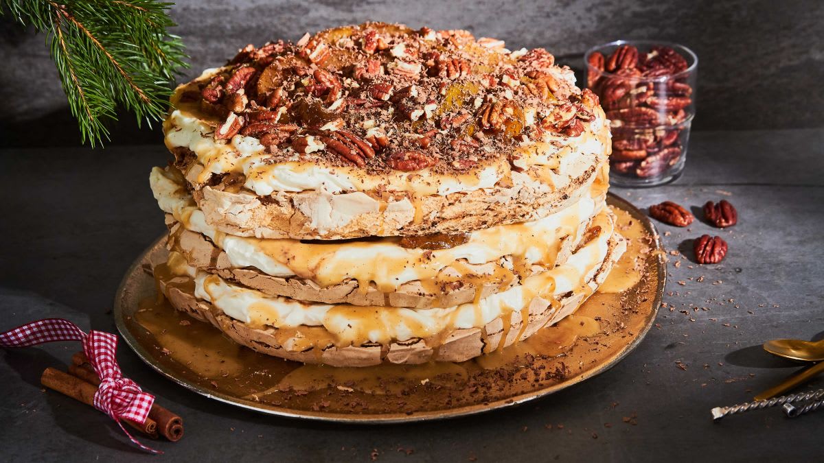 Prabangus Kalėdinis morengų tortas