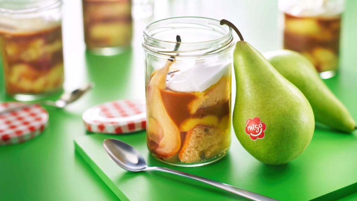 Desertas su karamelizuota kriauše