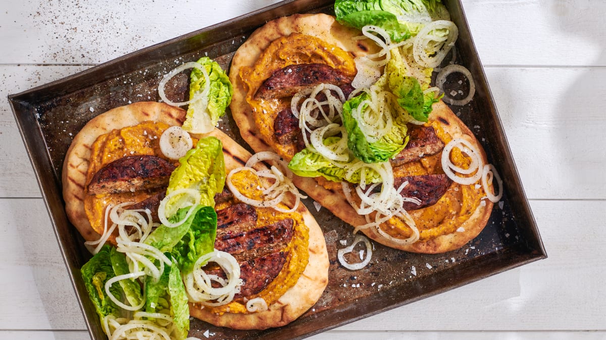 Šampinjoniburger lameleiva ja kõrvitsa-aioliga