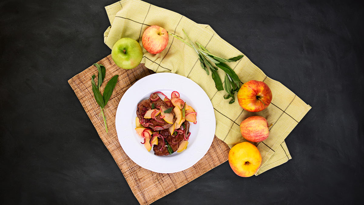 Praetud veisemaks õunte ja salveiga