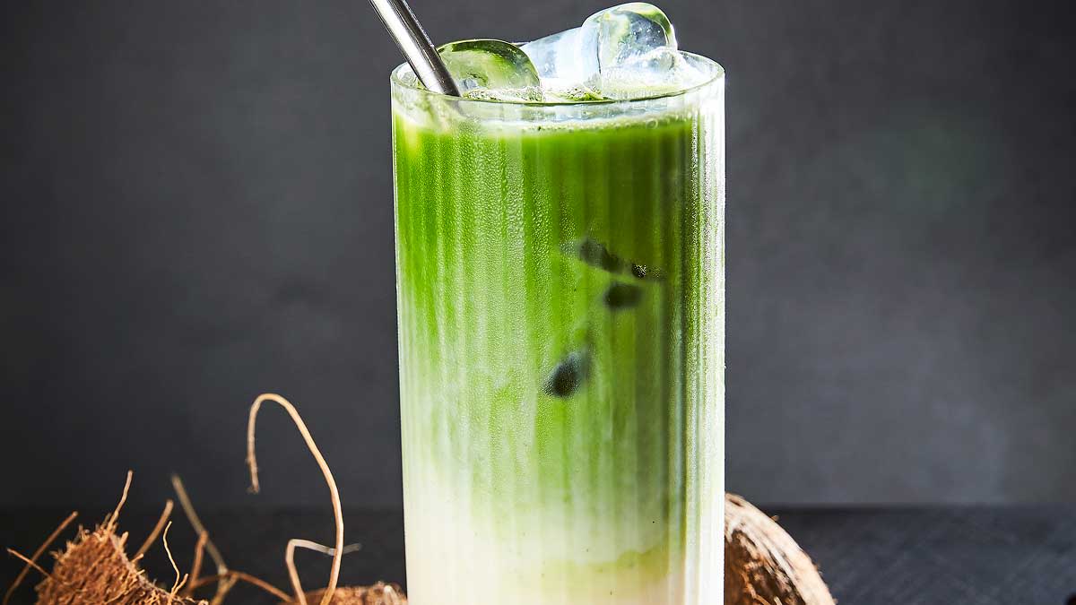 Ledus kokosriekstu matcha