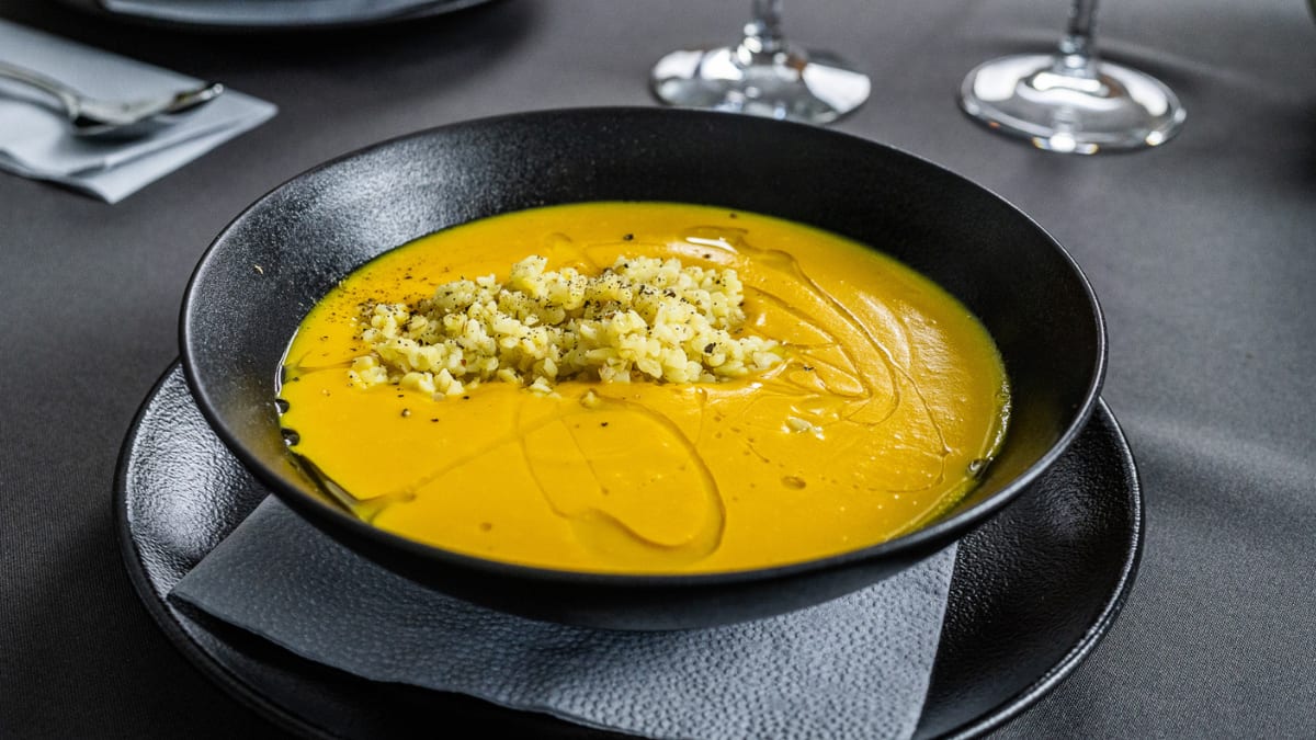 Ķirbju krēmzupa ar bulguru