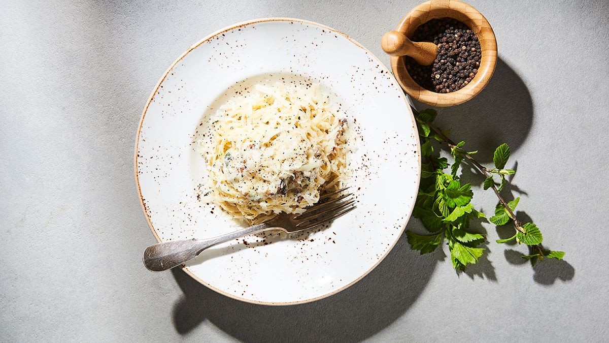 Garšaugu carbonara