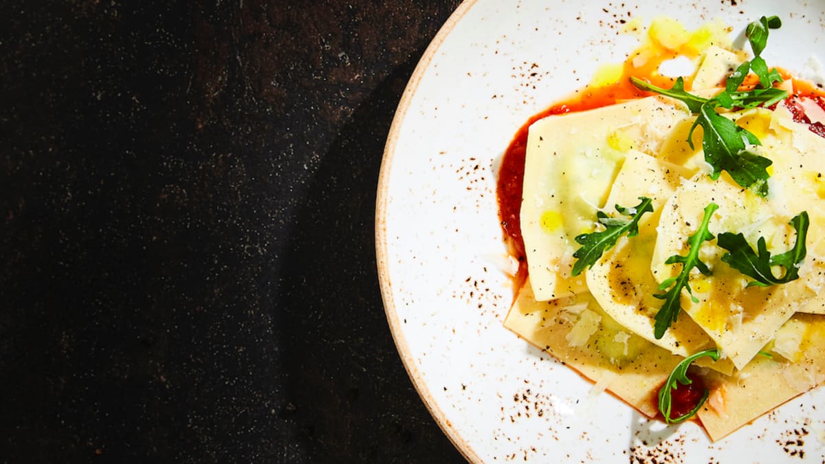 Spinātu un ricotta siera ravioli