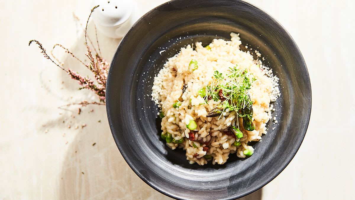 Risoto ar sparģeļiem